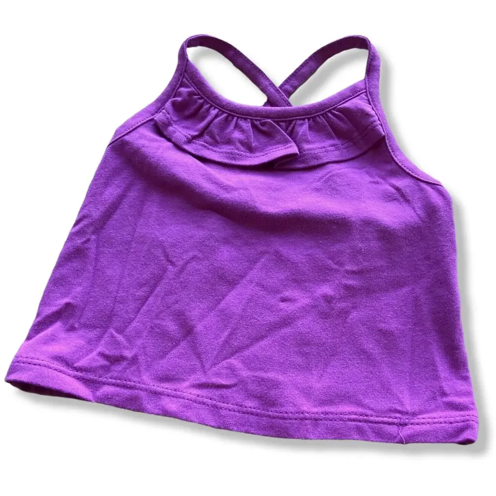 The Children's Place Girls‎ Tank Top Size 9-12 Mo Purple Ruffle NEW